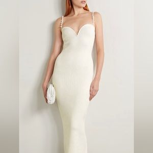 White GALVAN LONDON dress (Thalia Pearl Dress) size XL